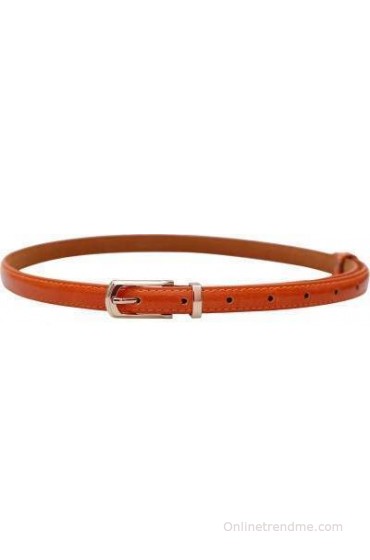 Stylehoops Girls, Women Orange Artificial Leather Belt(Orange)